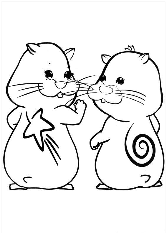 Plansa de colorat cu Hamsteri 34 28